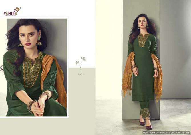 Vamika Ruhana Viscos Silk Festive Wear Designer Heavy Ready Made Collection

