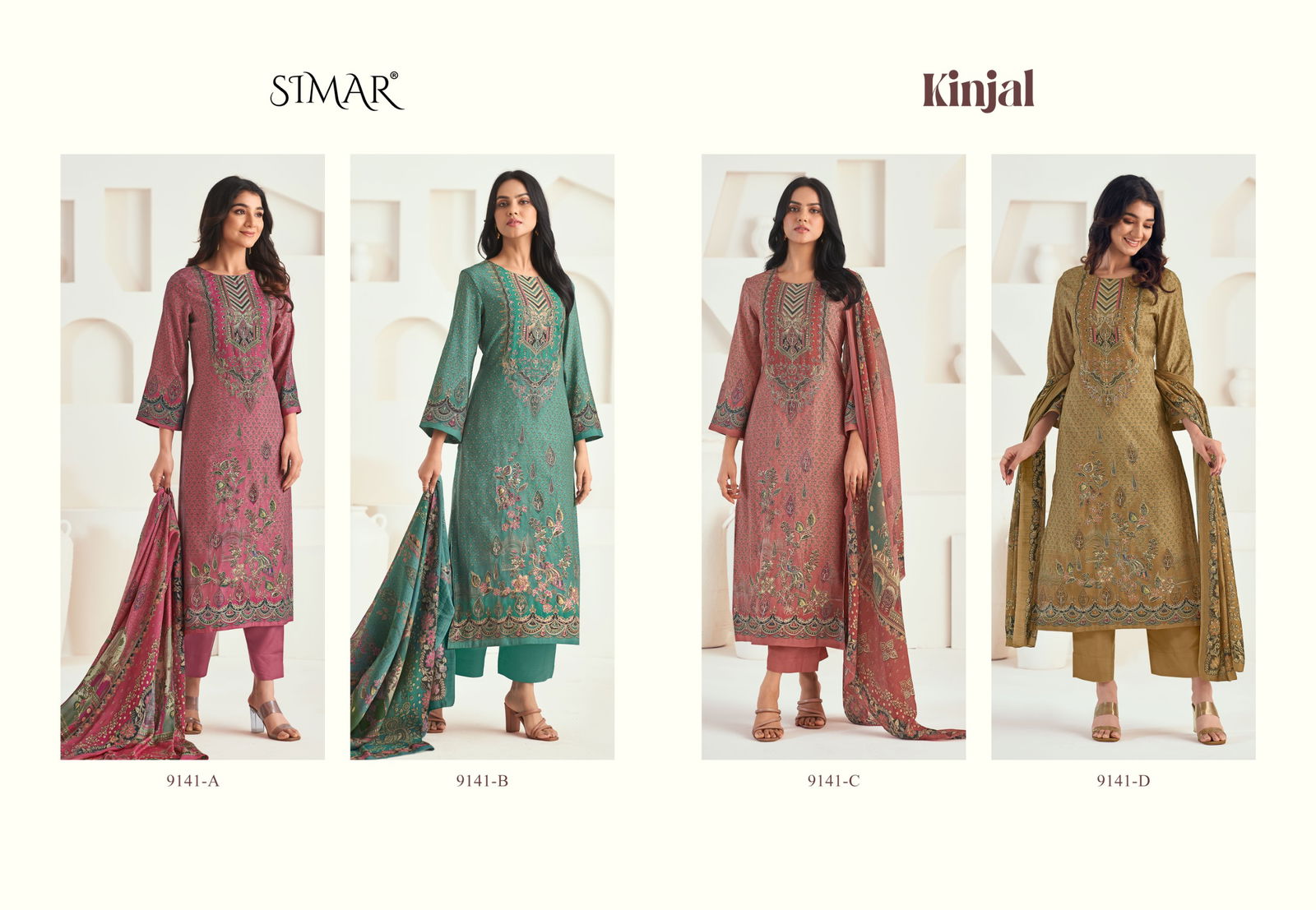 Kinjal By Glossy Musline Digital Printed Dress Material Wholesale Online