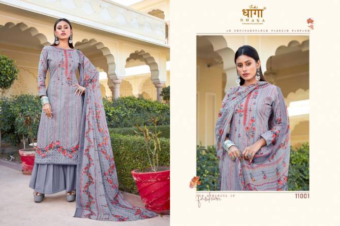 AADESH JAMDANI Latest Designer Fancy Festive Wear Heavy Pure Cambric Cotton Digital Print With Embroidery Work Dress Material Collection