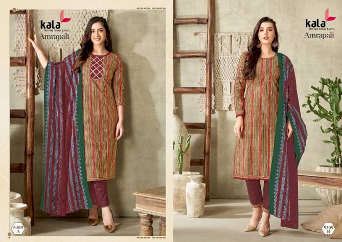 Amrapali Vol 1 By Kala Printed Cotton Dress Material Catalog