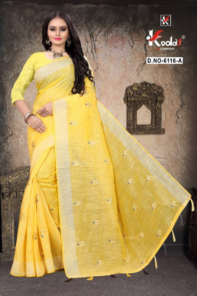 Ruhani 6116 Fancy Casual Wear Cotton Designer Sarees Collection
