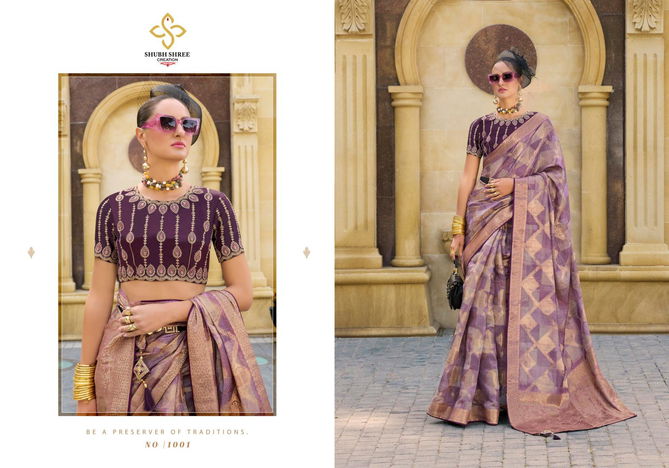 Spotlight By Shubh Shree Jacquard Printed Designer Sarees Exporters In India