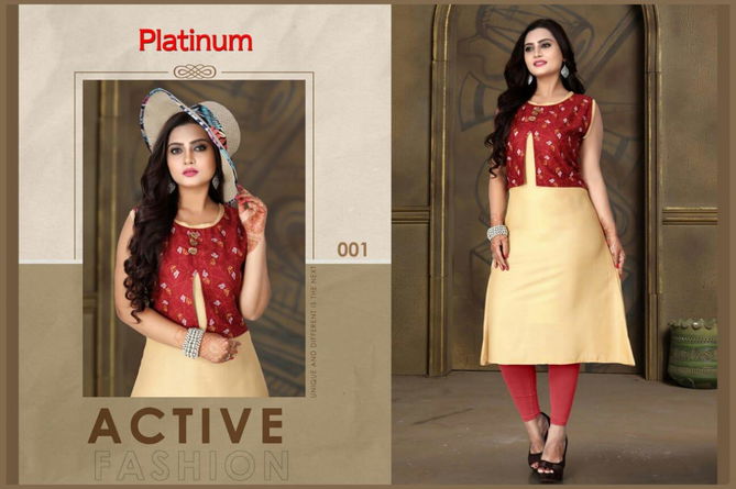 Trendy Aagya Platinum 1 latest Fancy Ethnic Wear Designer Rayon Kurtis Collection