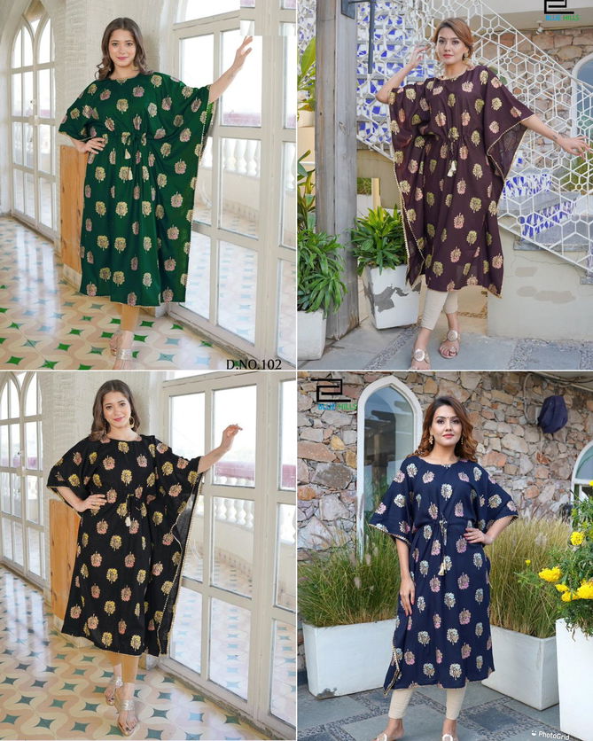 Kaftan Vol 5 Rayon 14 Kg Gold Print Kaftan Catalog