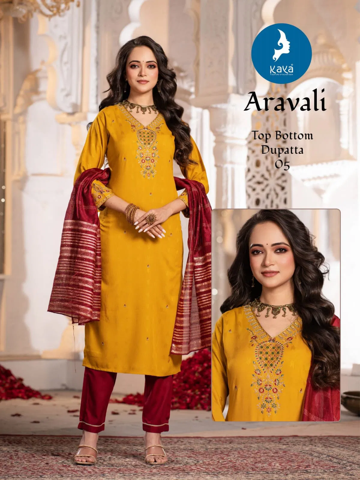 Aravali By Kaya Rayon Kurti With Bottom Dupatta Wholesale Price In Surat