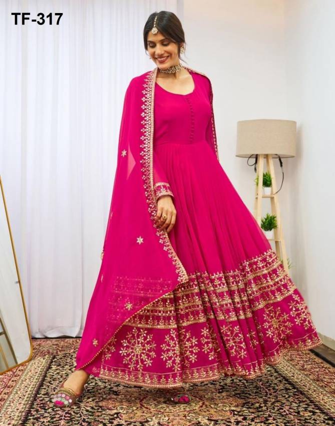 TF 317 Pink Arya Designs Redymade Suit Wholesale Market In Surat 