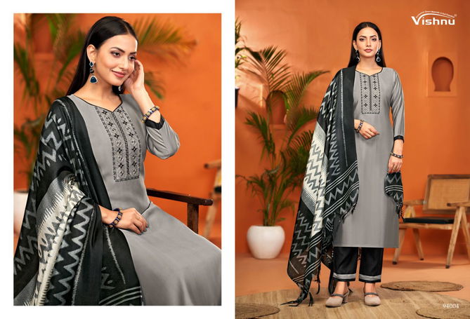 Evanka Vol 11 By Vishnu Roman Silk Designer Dress Material Exporters In India