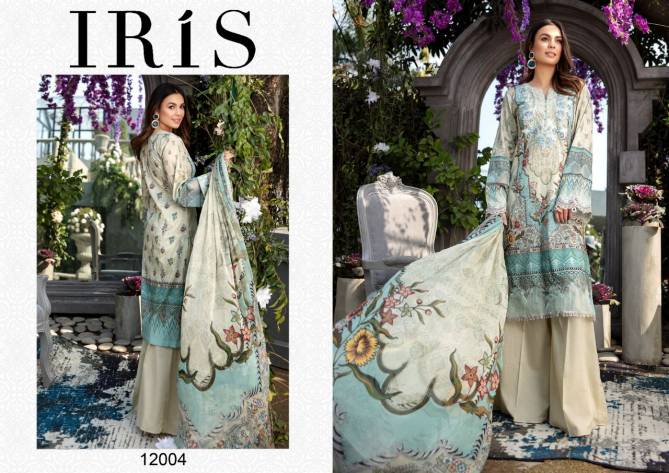 Iris 12 Cotton Karachi Designer Printed Casual Daily Wear Dress Materials Collection
