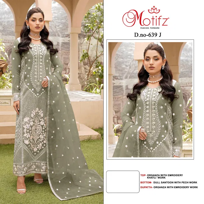 639 By Motifz Orangza Embroidery Pakistani Suits Wholesale Shop In Surat