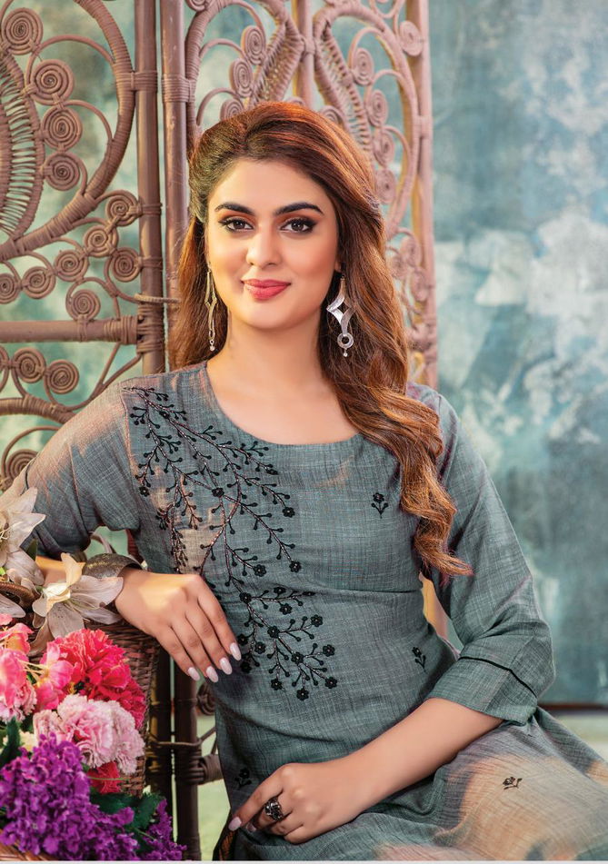 wanna sirat latest designer collection ethnic wear rayon embroidery work straight kurtis 