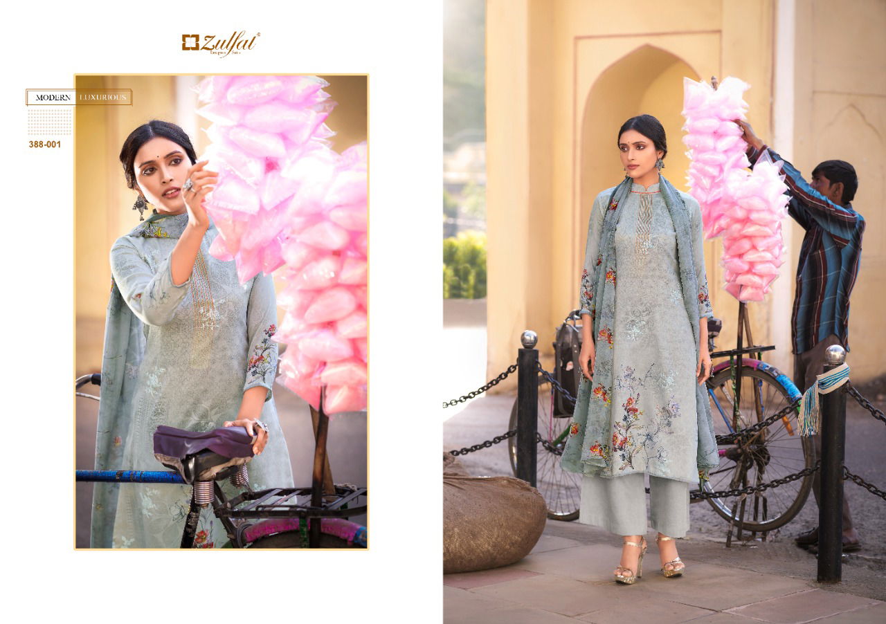 Zulfat Numaisha Casual Daily Wear Jam Cotton Designer Dress Material