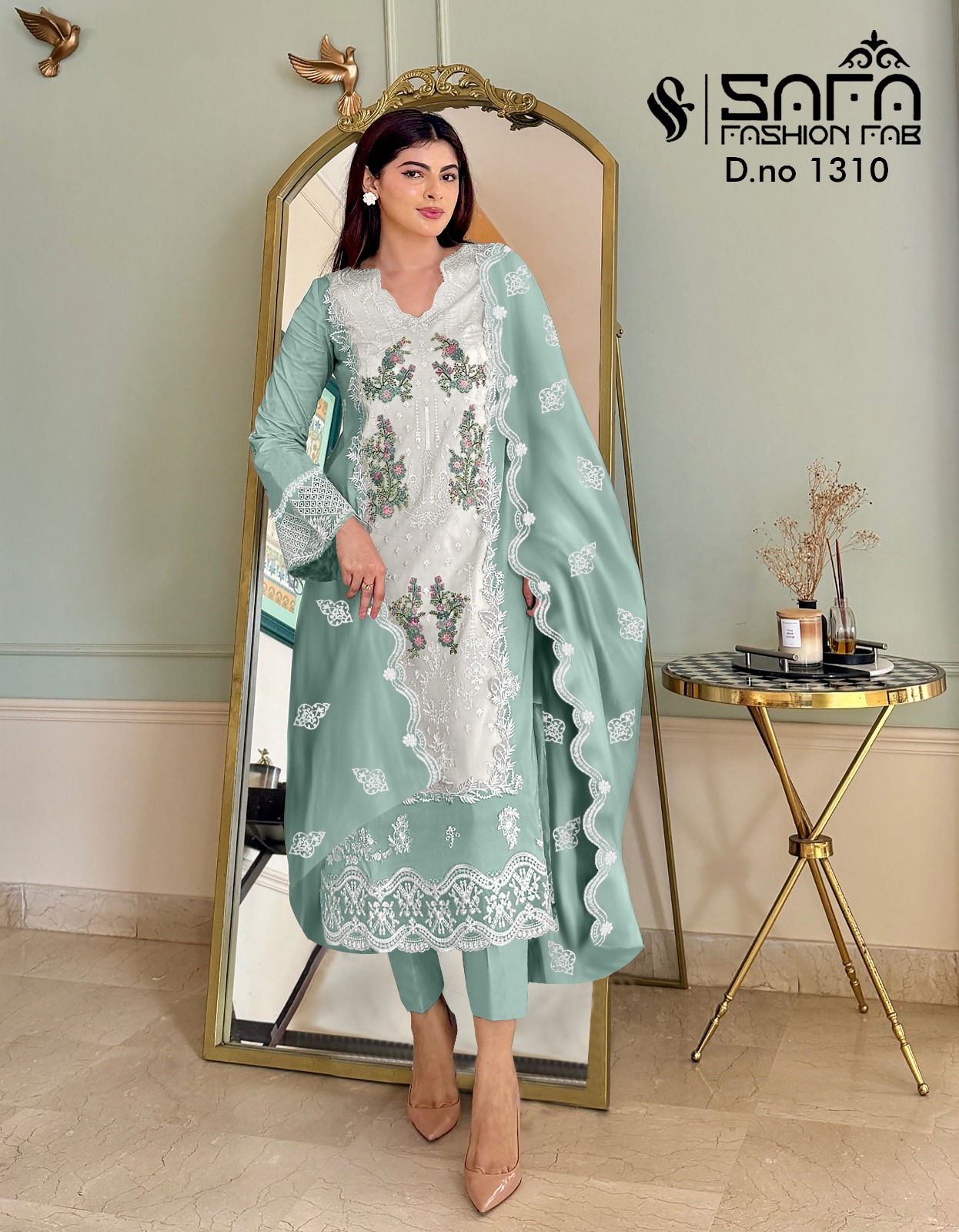 Safa Fashion Fab 1310 Georgette Readymade Pakistani Suit Exporters In India