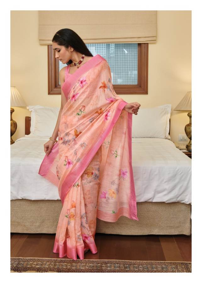 Shangrila Jaipuri Linen Vol 4 Latest Designer Printed Linen Cotton Casual Wear Saree Collection 