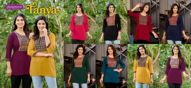 Tanya By Rangmaya Rayon Tunic Ladies Top Suppliers In India