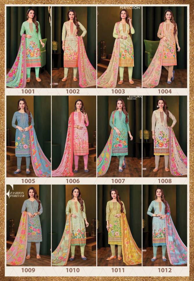 Gori Pallavi Latest Full Heavy Digital Print With Full Jal Work on Front With Digital Lace Full Length Dress Material Collection 
