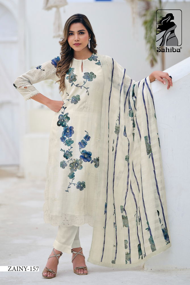 Zainy By Sahiba Linen Digital Printed Dress Material Wholesalers In Delhi