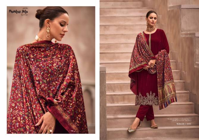 Mumtaz Numaish Winter Wear Velvet Embroidery Salwar Kameez Catalog
