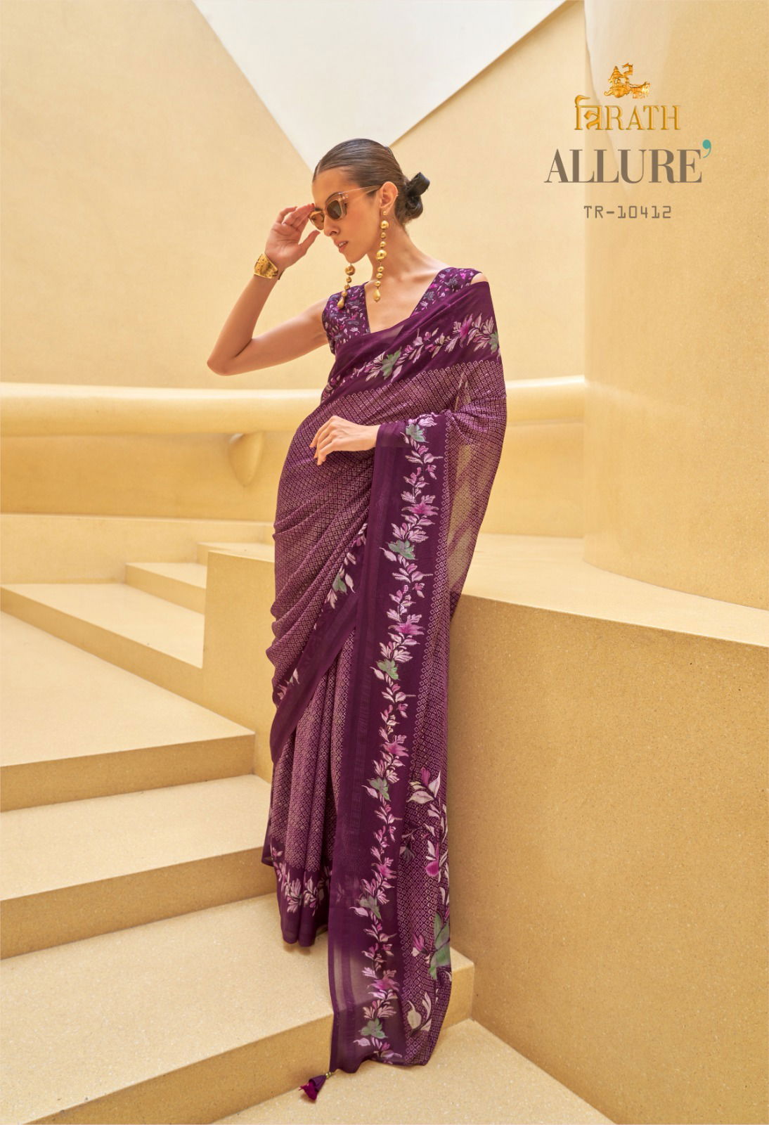 Allure By Trirath Georgette Printed Casual Wear Sarees Orders In India