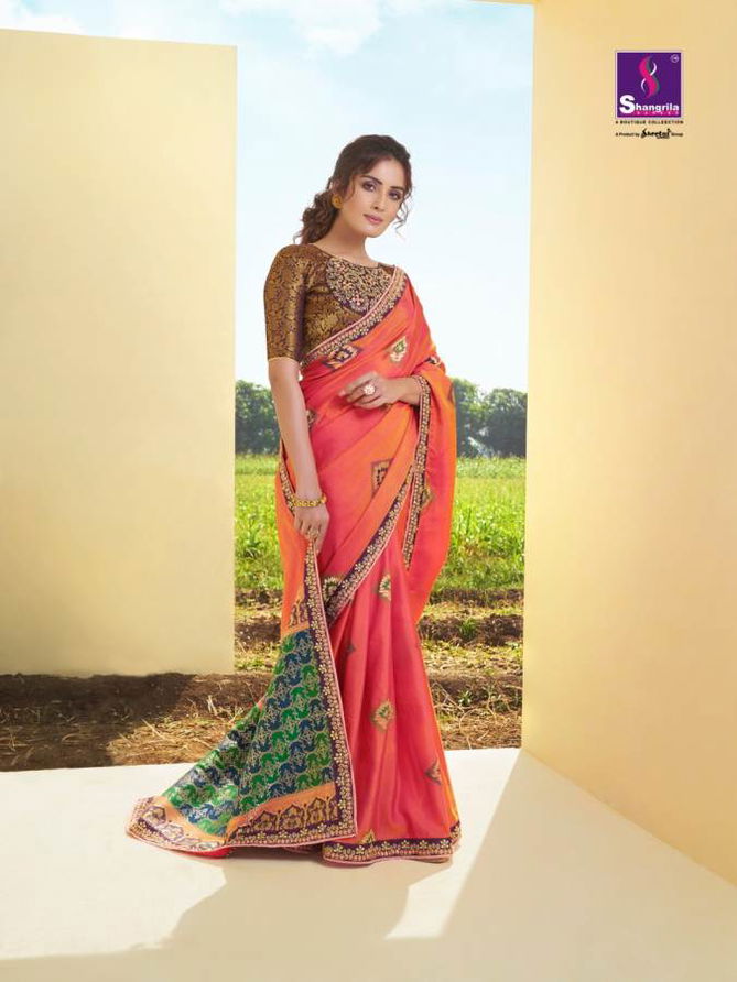 Shangrila Damyanti Latest Fancy Soft Zari Silk Party Wear Festive Wear Saree Collection 