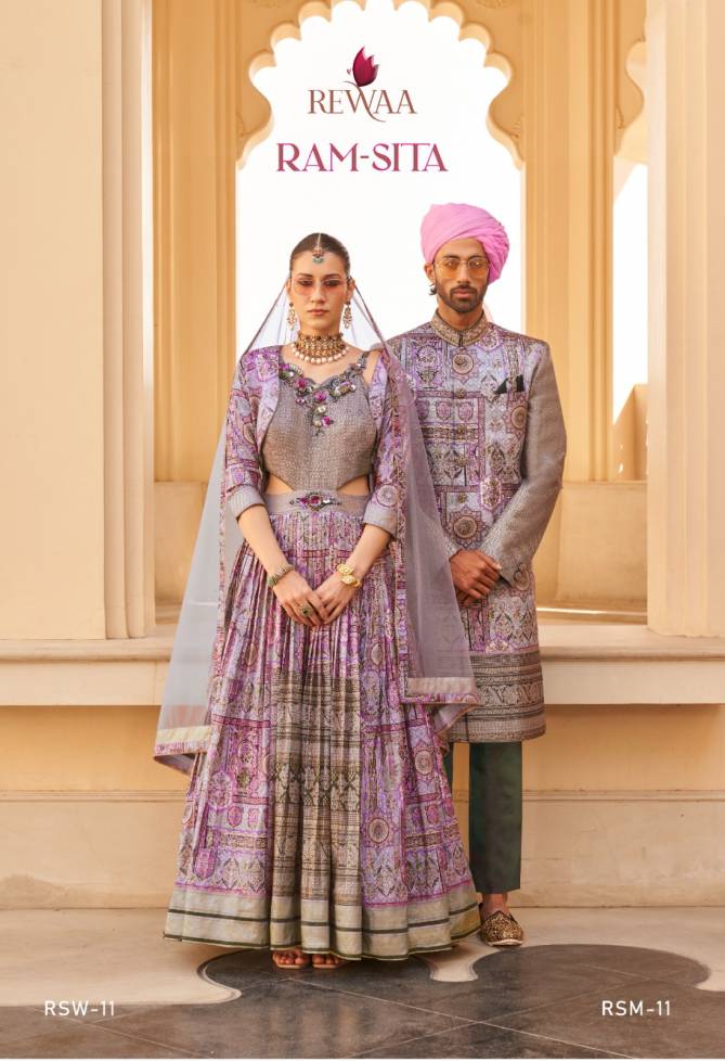 Ram-Sita By Rewaa Designer Bride And Groom Couple Wedding Wear Clothing Manufacturers