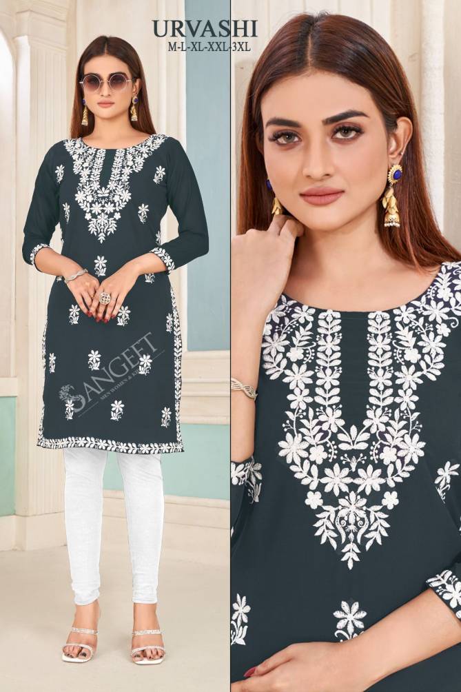 Urvashi By Sangeet Cotton Embroidery Kurtis Catalog