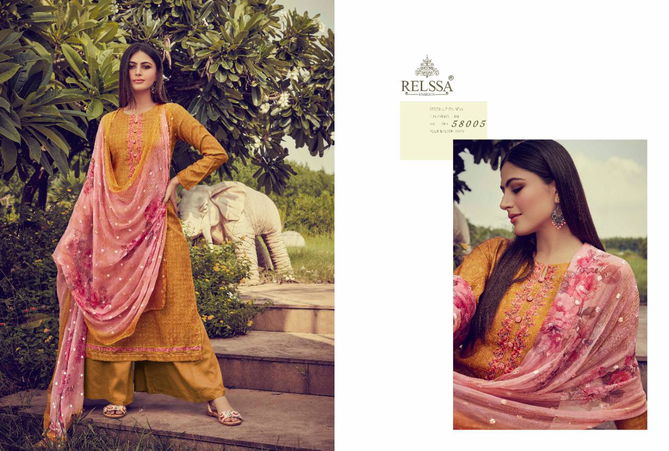 RELSSA SANGAM Latest Fancy Design Festive Wear Pure Cotton Embroidery Work With Digital Print Top With Dupatta Collection  