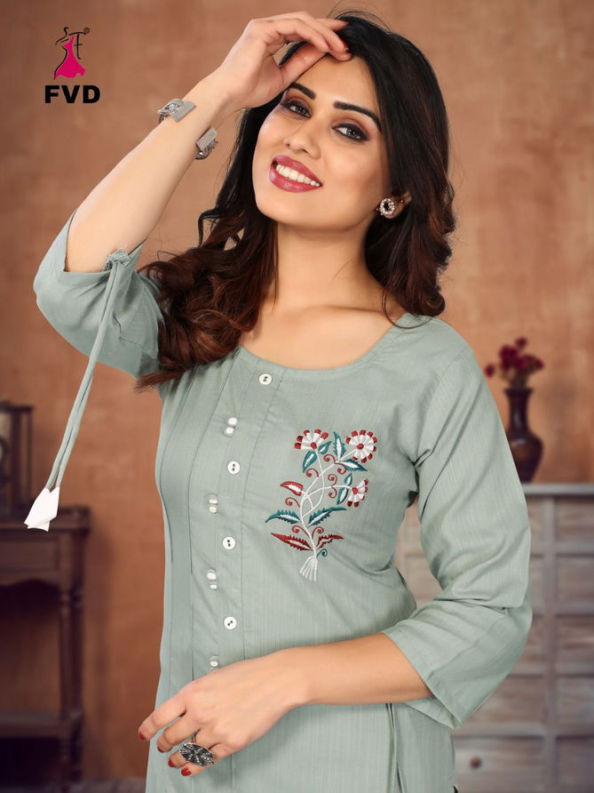 Kites 2 Fancy Ethnic Wear Rayon Kurti With Bottom Collection