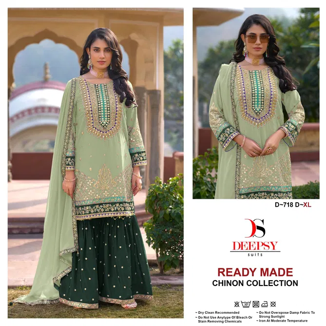 D 718 A To D By Deepsy Chinon Pakistani Readymade Suits Wholesale In India