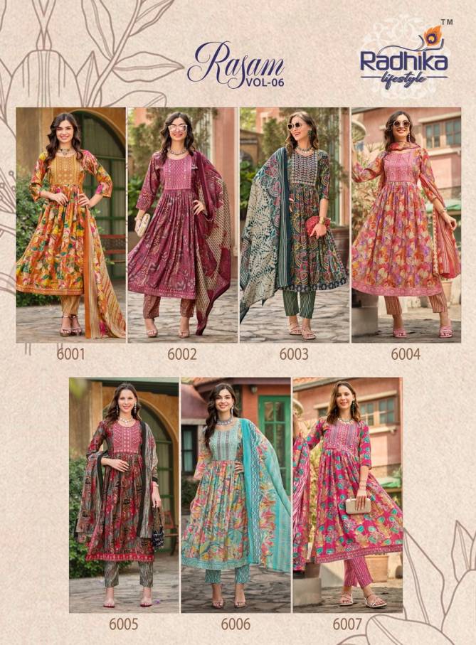 Rasam Vol 6 By Radhika Readymade Suits Wholesale Clothing Suppliers In India
