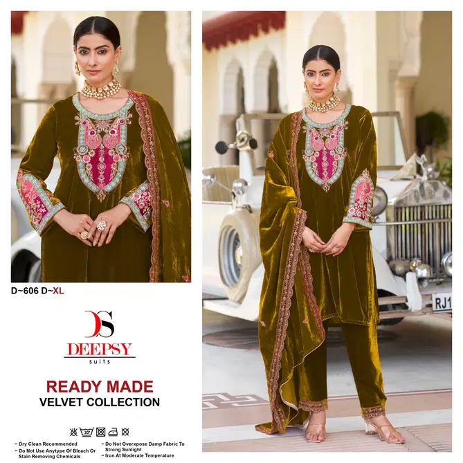 D 606 A To D By Deepsy Velvet Pakistani Readymade Wholesale Online