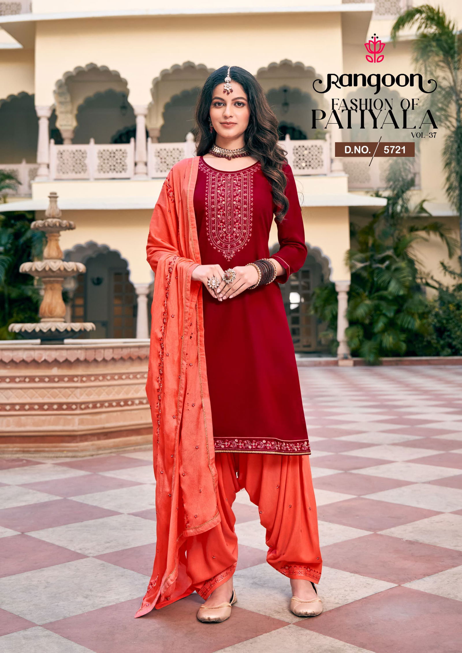 Fashion Of Patiyala Vol 37 By Rangoon Kurti With Bottom Dupatta Wholesale In India