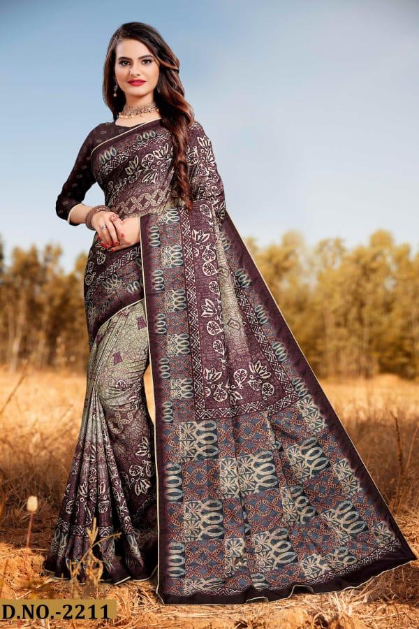 Naree Beauty Silk Printed Designer Party wear Saree Collections
