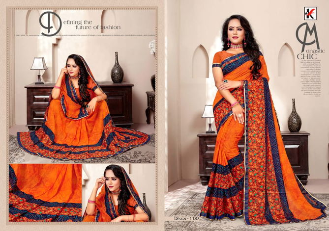 Fuzzy 31 Casual Regular Wear Printed Designer 	Renial Saree Collection
