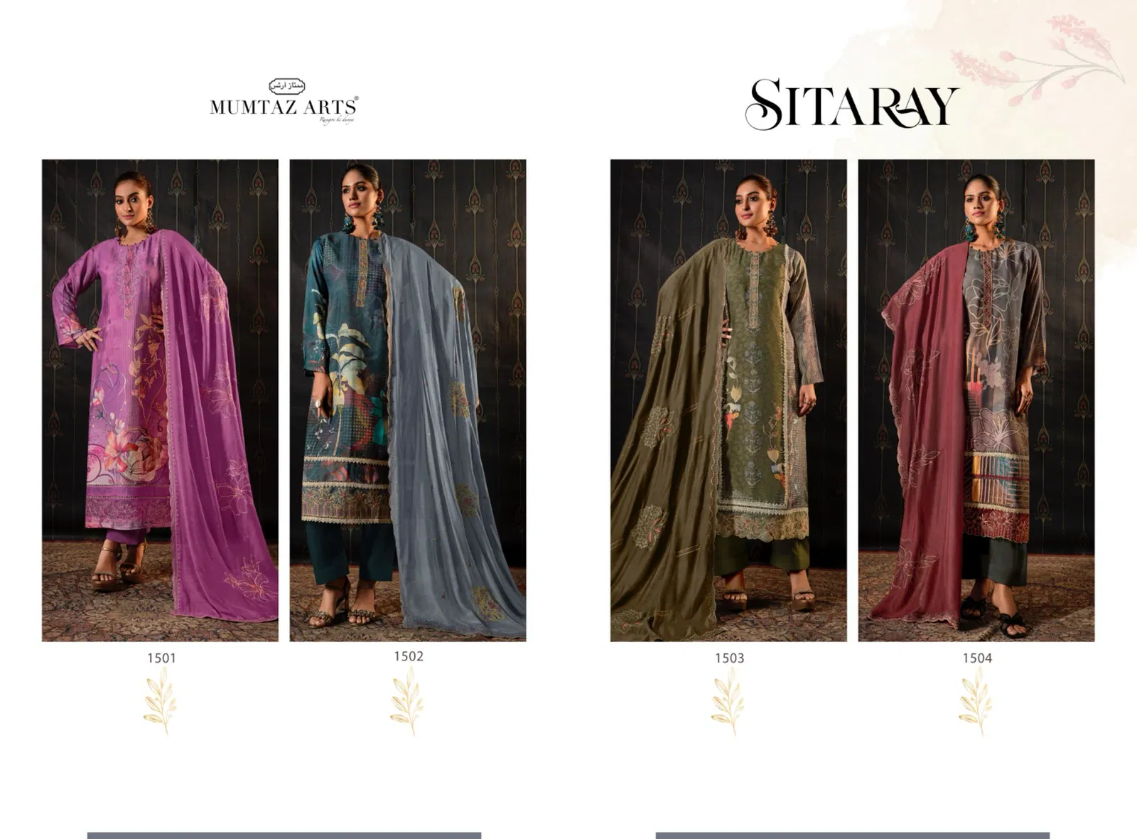 Sitaray By Mumtaz Viscose Muslin Embroidery Dress Material Exporters In India