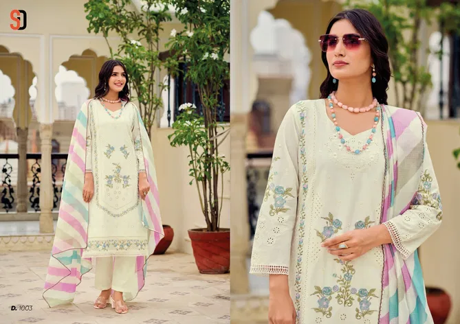 Mariya By Shraddha Designer Cotton Embroidered Dress Material Exporters In India