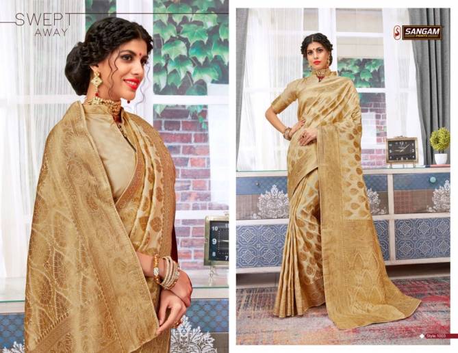 Sangam Khyati Silk Heavy Festive Wear Banarasi Silk Designer Latest Saree Collection
