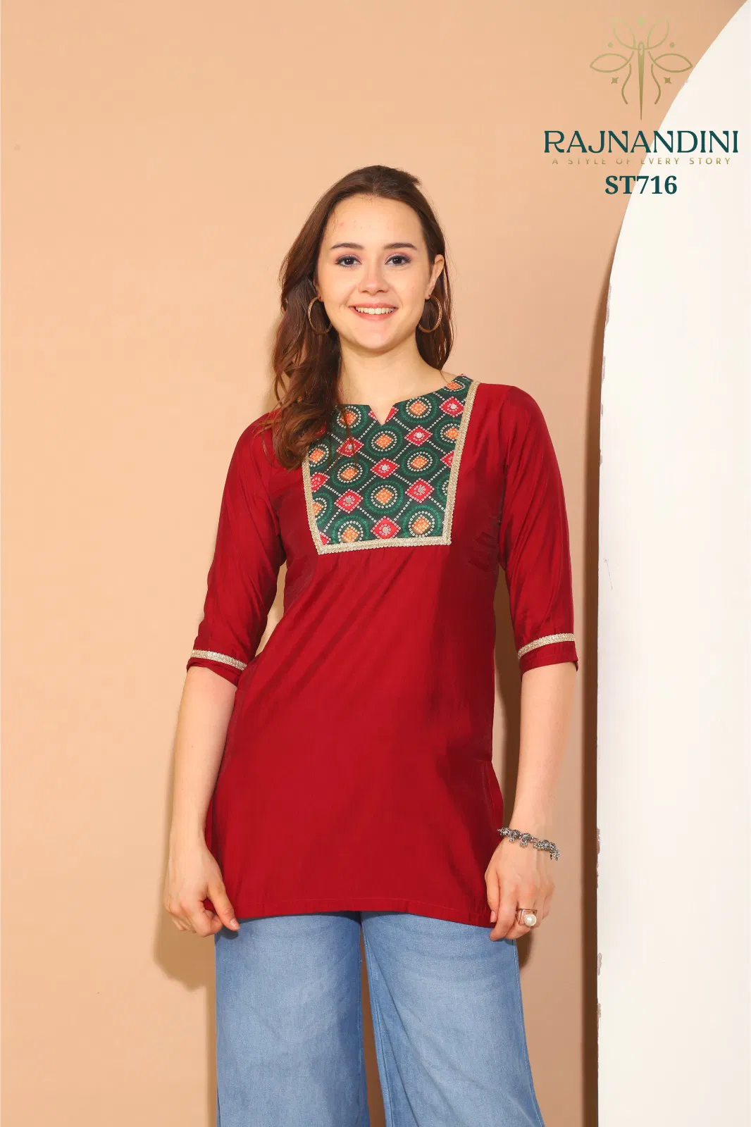 Kiara By Rajnandini Roman Silk Ladies Top Orders In India