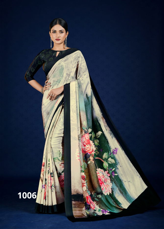 Roma By Jivora Crepe Digital Printed Casual Wear Saree Wholesale In India