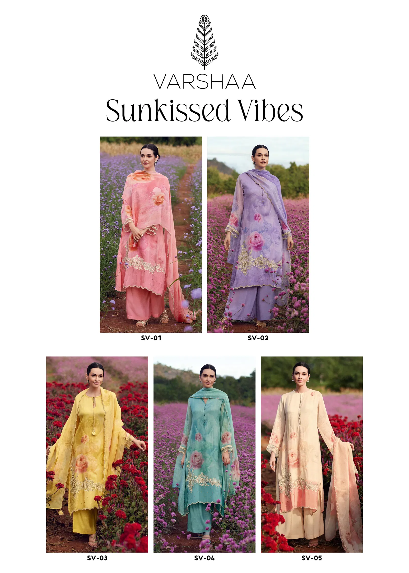 Sunkissed Vibes By Varsha Organza Designer Salwar Suits Wholesale In India