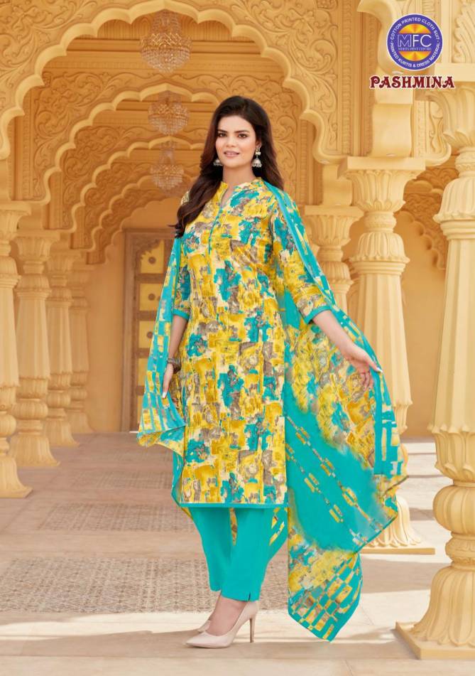 Mfc Pashmina 12 Pure Cotton Regular Casual Wear Printed Dress Material Collection
