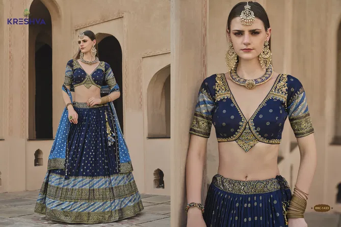 Vamika By Kreshva Silk Wedding Wear Lehenga Choli Wholesale Price