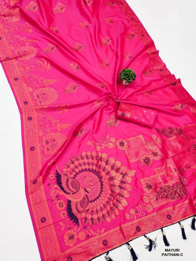 Mayuri Paithani A To F by Murti Nx Printed Paithani Silk Bulk Sarees Orders In India