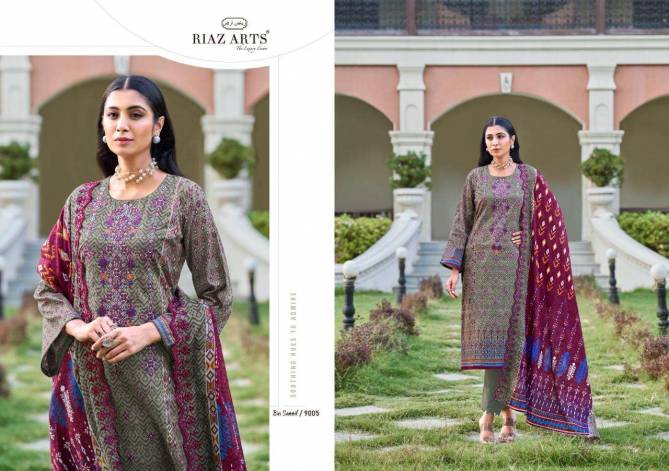 Bin Saeed 9001 To 9008 By Riaz Arts Pure Cotton Dress Material Orders In India