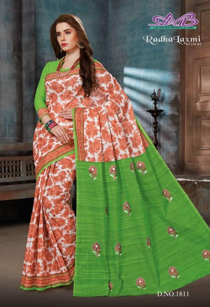 Ab Radha Laxmi Cotton Latest Fancy Designer Regular Casual Wear Pure Cotton Saree Collection 
