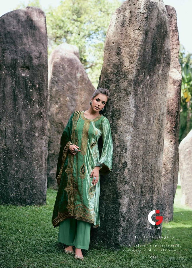 Gul Nasreen By Gull Jee Velvet Salwar Kameez Wholesale In India