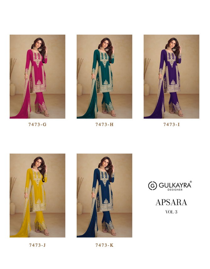 Apsara Vol 3 By Gulkayra Chinon Readymade Suits Wholesale Online