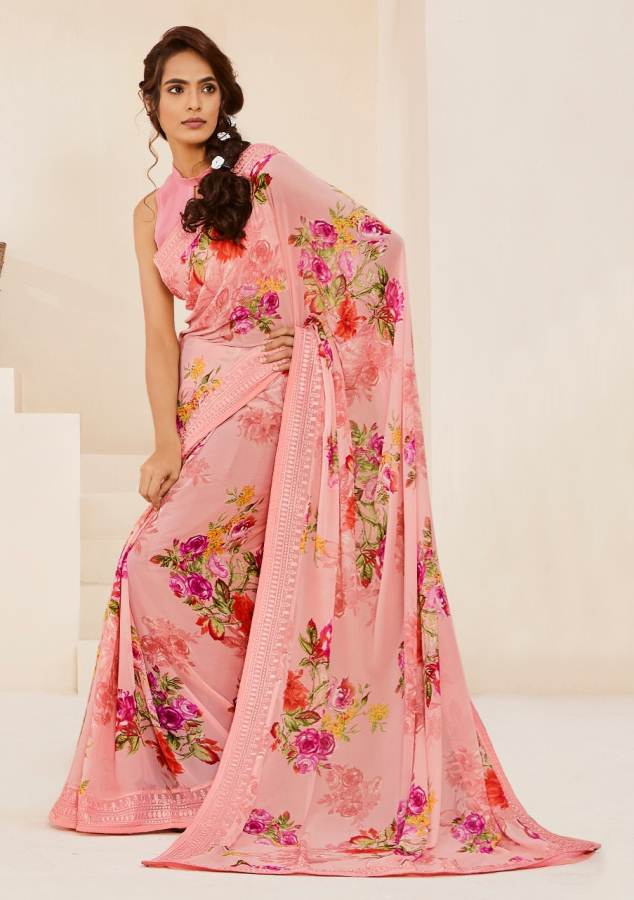 Shangrila Kamini Vol-14 Launch Latest Designer Daily Wear Georgette Saree With Kalakari Border 