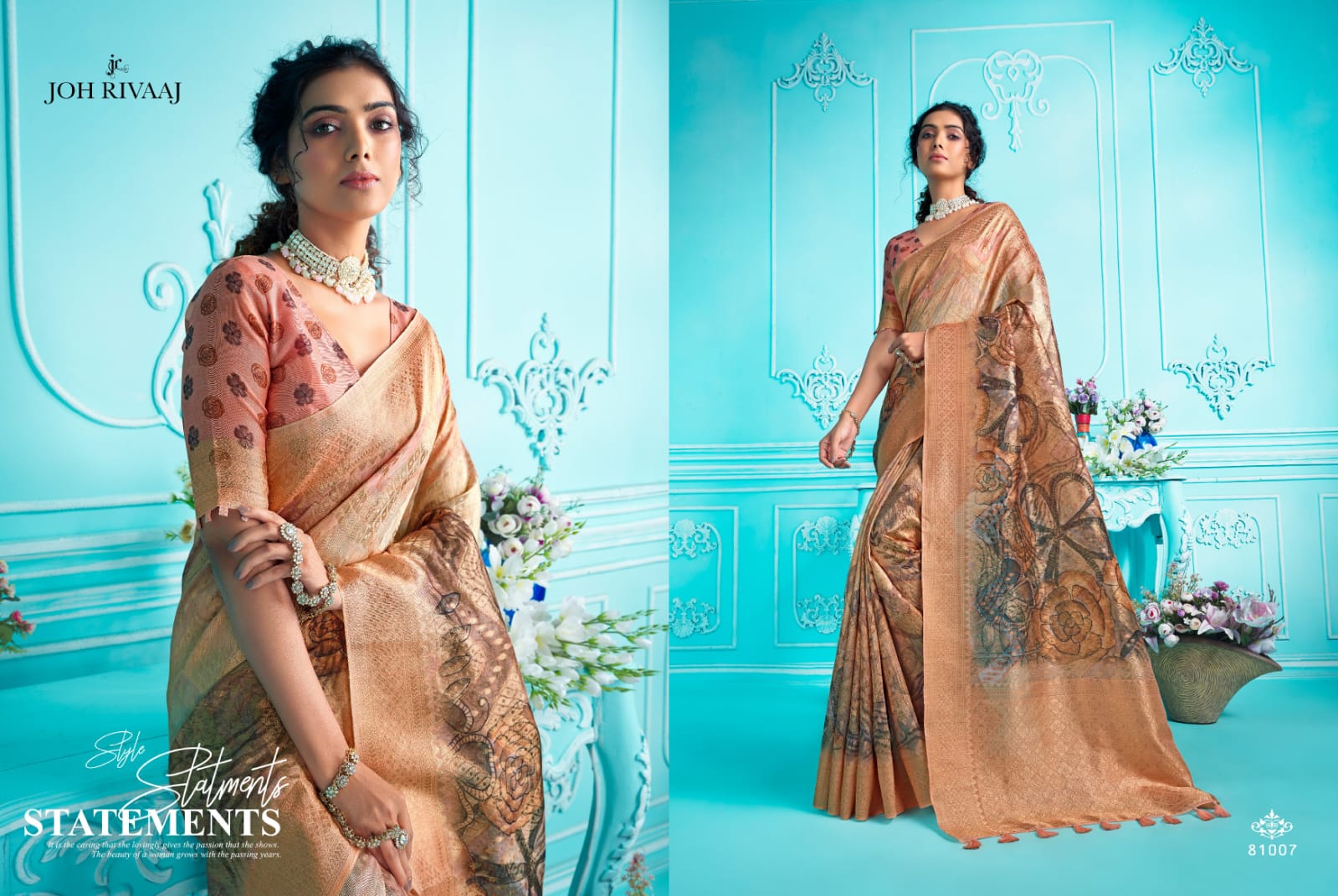 Jarosa By Joh Rivaaj Organza Designer Sarees Catalog