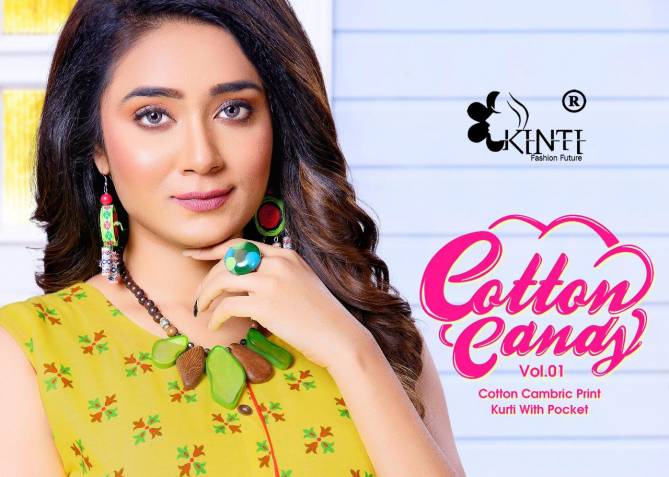 Kinti Cotton Candy 1 A Latest Fancy Designer Ethnic Wear Line Cambric Cotton Printed Kurti Collection
