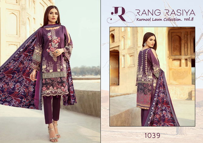 Rang Rasiya Kurnool Lawn Collection 8 Latest fancy Casual Wear Karachi Printed Dress Materials Collection
